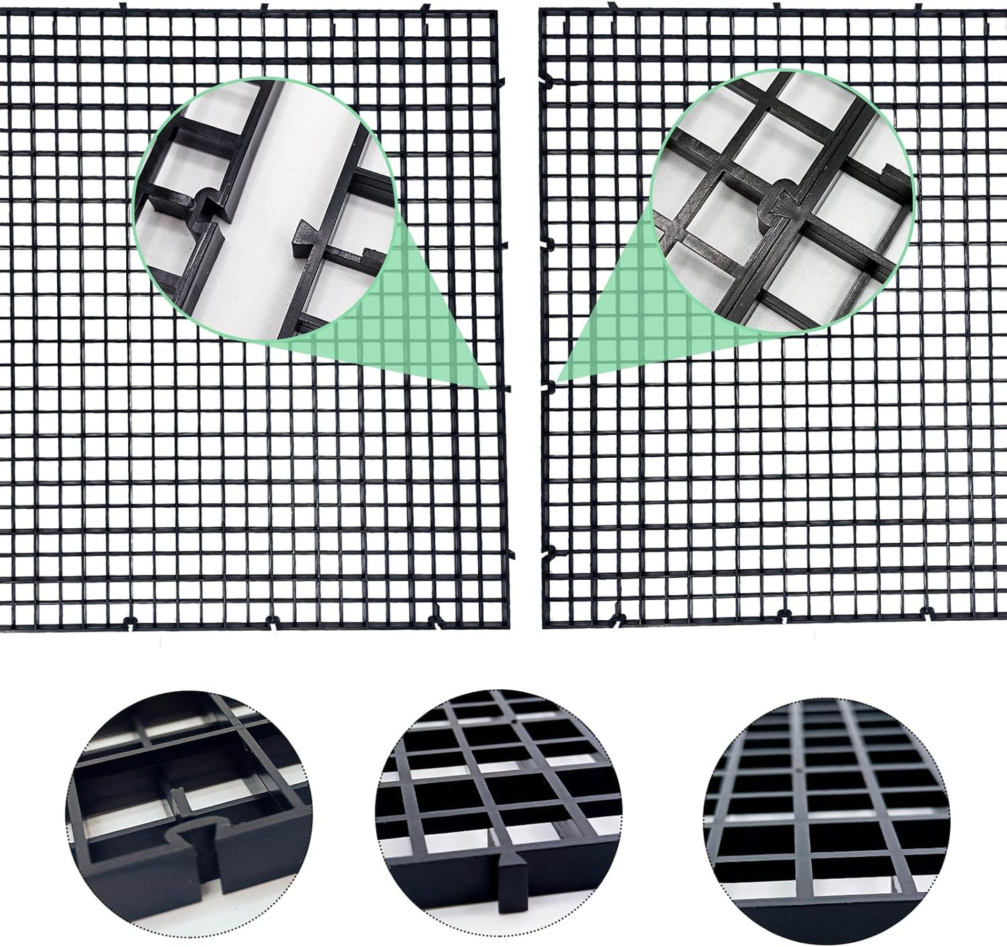 8 Pieces Fish Tank Divider with Sucker Clips 30x30cm/11.8x11.8“ Aquarium Filter Bottom Divider Partition Separator