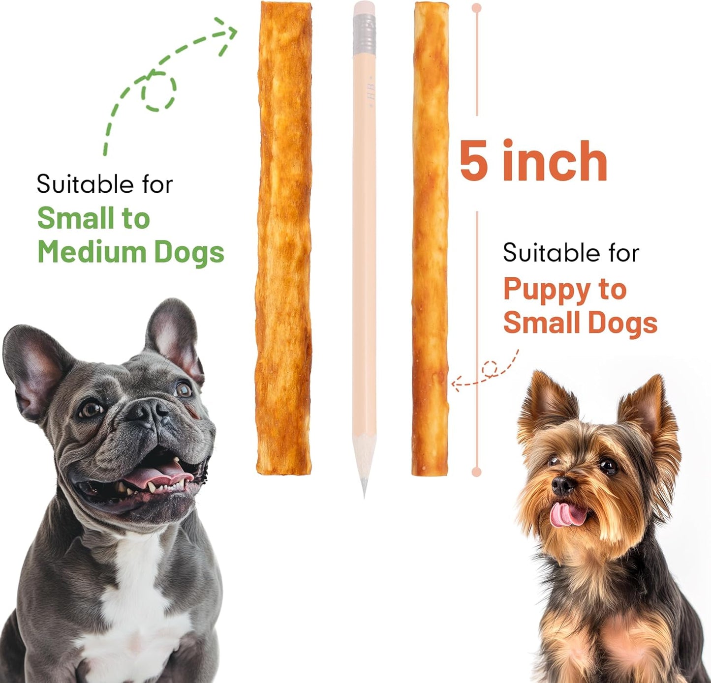 MON2SUN Chicken Collagen Sticks for Dogs, 5 Inch Teeth Cleaning Collagen Chews for Medium Dogs (Chicken Flavored), Healthy Snacks, 21.16oz (30 Count-Pack of 1)