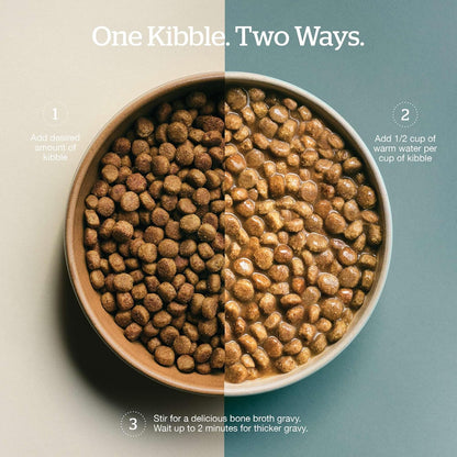 Now Fresh Good Gravy Premium Dry Dog Food with Grass-Fed Beef & Ancient Grains, Healthy Kibble for Adults Coated in Bone Broth – Just Add Water to Moisten, Made with Real Red Meat, 3.5 lb Bag