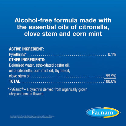 Farnam Equisect Botanical Fly Repellent for Horses, Dogs and Cats, 32 Ounces, Quart Spray (Pack of 2)