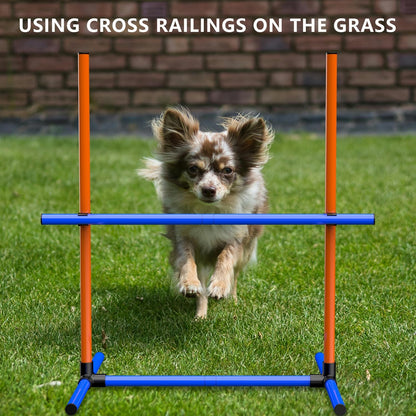 6Set Dog Agility Jumps Hurdle Course Training Equipment for Dogs, Indoor Outdoor Backyard Exercise Equipment