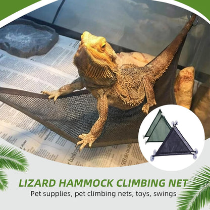 2 Pcs Bearded Dragon Lizard Hammock, Breathable Mesh Reptile Hammock, Suitable for Large & Small Bearded Dragons Anole Geckos Lizards or Chameleon