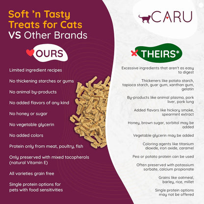 Caru - Soft ‘n Tasty Baked Bites - Salmon Bites Cat Treats - Flavorful All-Natural Treats - 3 oz. (Pack of 2)