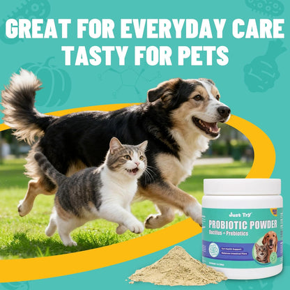 Pet Health Supplement, Hairball Relief, Immune Support, Urinary Care & Probiotics Powder for Cats & Dogs, 1.7OZ/2.7OZ/3.7OZ/4.7OZ (Probiotics)