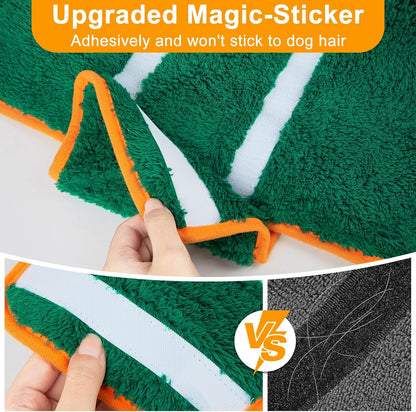 Bienbee Dog Bathrobe, Quick Drying Super Absorbent Dog Robes for After Bath, Warm Keeping Dogs Towel, Dogs Bath Supplies, Dark Green XL