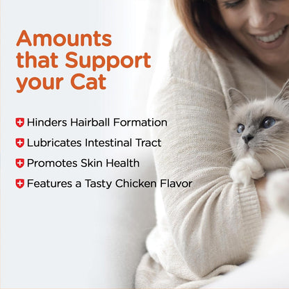 Nutri-Vet Hairball Paw Gel, Cat Hairball Remedy, Kitten Supplies, Hair Ball Relief for Cats, Grooming Aid, Fur Ball Remedy, Soybean & Coconut Oil, Chicken Flavor, 3 oz