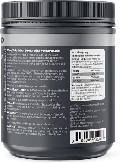 Zesty Paws Vet Strength Probiotics for Dogs, Digestive Health & Gut Flora Support, Dog Supplements, 90 Count