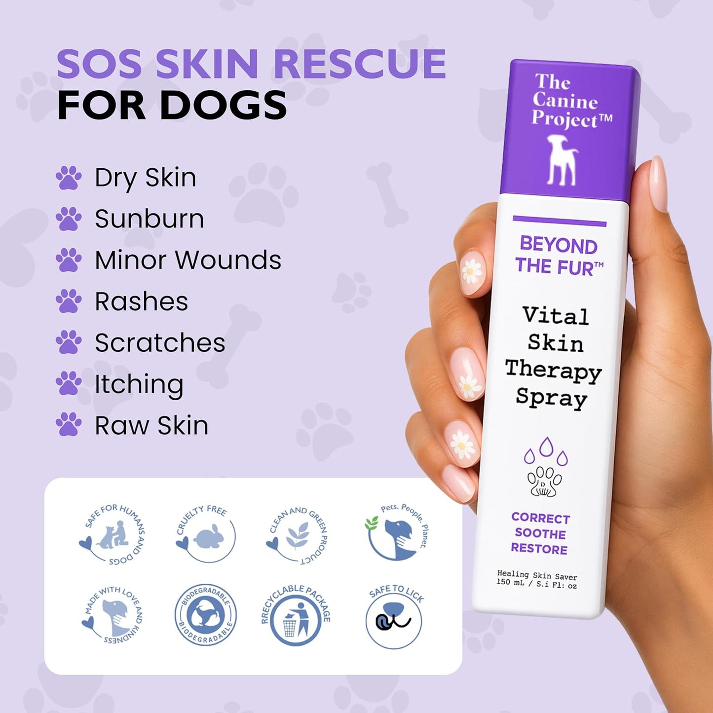 Dog Skin Spray & Grooming Wipes Bundle - Anti-Itch Spray with Aloe + Paw, Ear & Butt Dog Wipes (12-Pack) Gentle First Aid & On-The-Go Cleaning