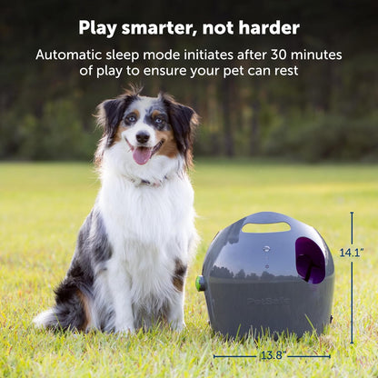 PetSafe Automatic Ball Launcher - Interactive Fetch Game - Hands-Free Fetch Training - Adjustable Range - Includes Tennis Balls - Indoor Outdoor Play - Motion Sensors - Automatic Sleep Mode