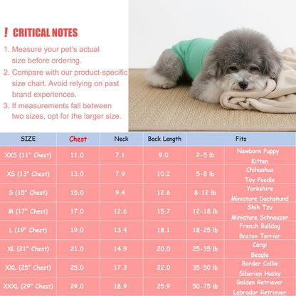 Chol&Vivi Plain Dog Shirt, 4pcs Blank Cotton Shirts Fit for Extra Small to Extra Large Size Dogs, Sleeveless Apparel Soft and Lightweight, Tank Top for All Breeds, Black/Grey/White/Dark Green, Large