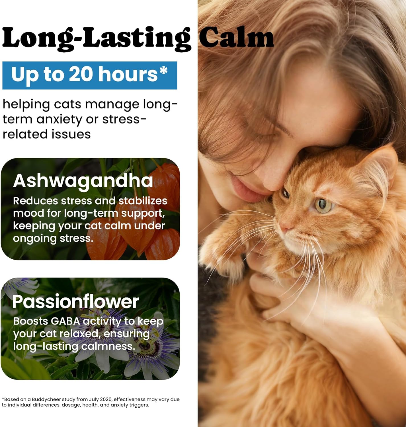 Cat Joint Supplement with Glucosamine for Mobility & Flexibility Support & Calming Cat Treats with GABA & Melatonin for Stress & Relaxation Support – 450 Chews