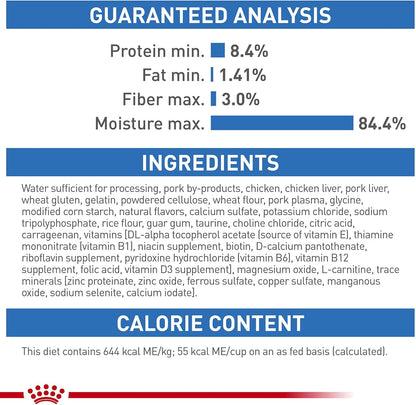 Royal Canin Feline Care Nutrition Weight Care Adult Thin Slices in Gravy Cat Food, 3 oz (Pack of 12)