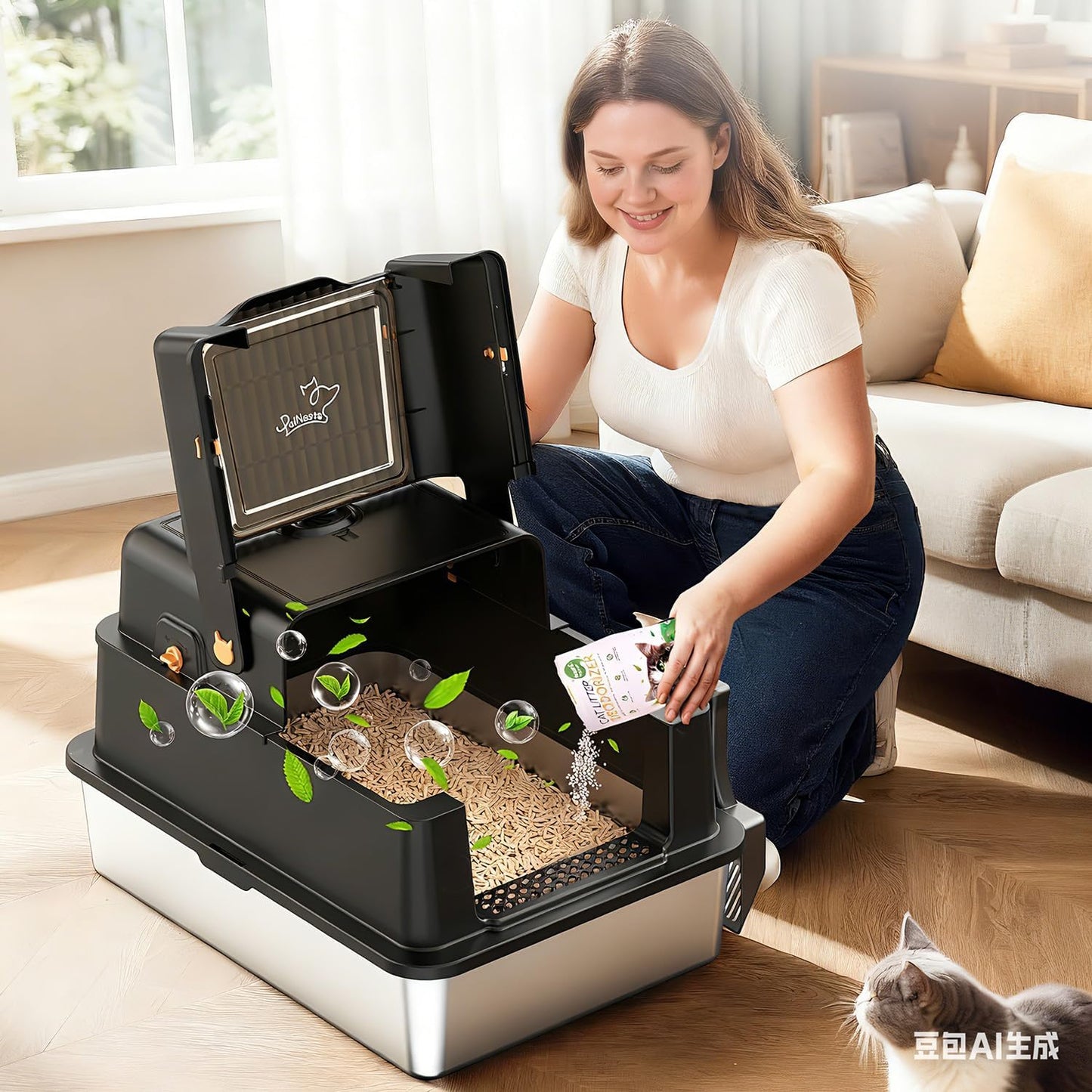 L8 Ultra Litter Box & Cat Litter Deodorizer
