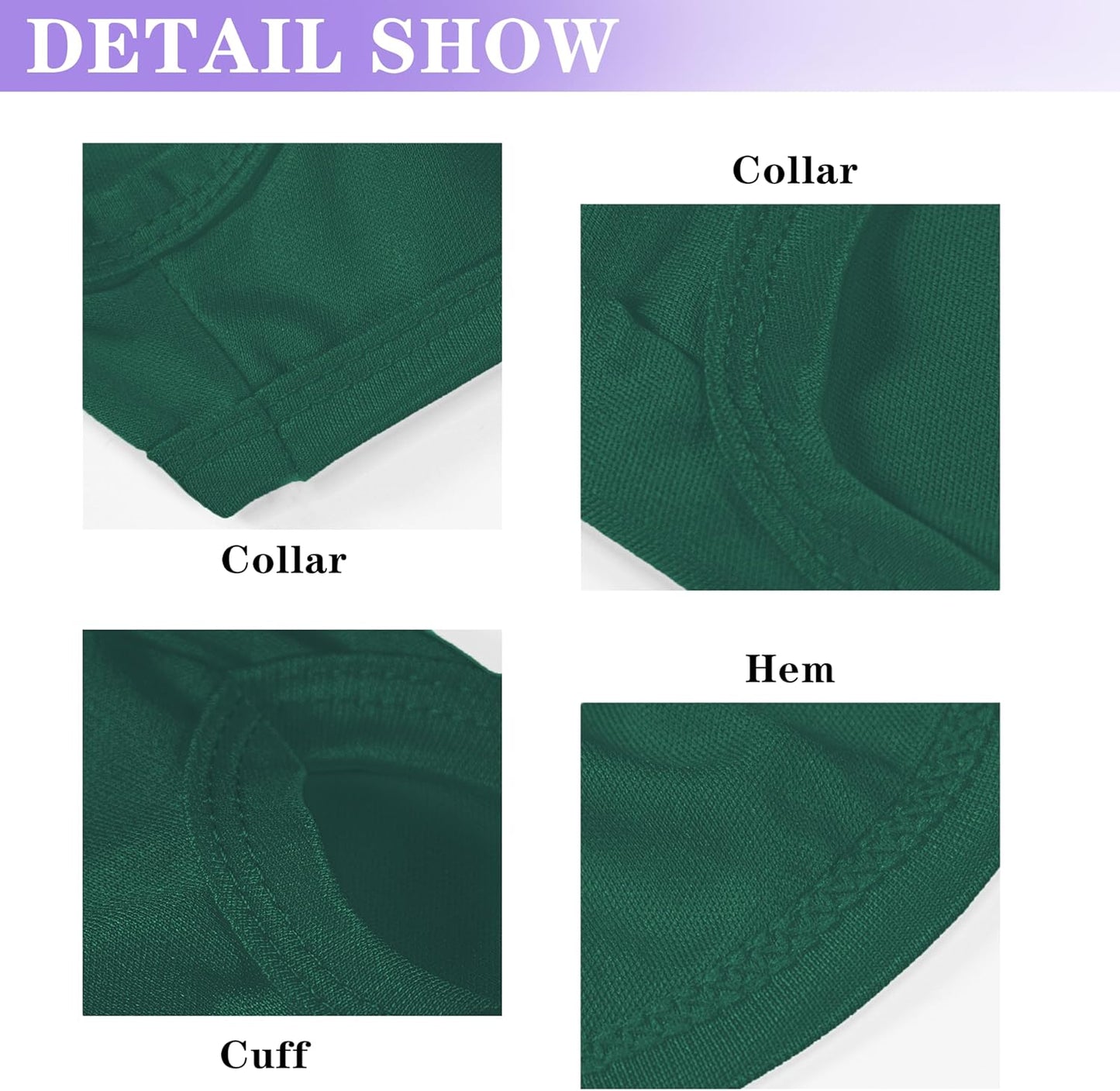 2 Pack Solid Color Dog Shirts - Lightweight, Quick Dry, Breathable Pet T-Shirts for Small to Large Dogs - Stretchy, Durable, Ideal for All Seasons and Holidays.Green Purple S