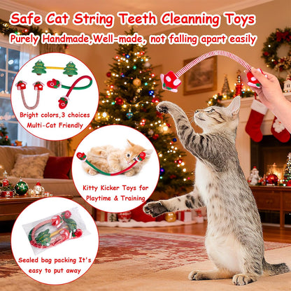 Retro Shaw Christmas Catnip Toys, Kitty Xmas Bundle Cat Toys 8PCS