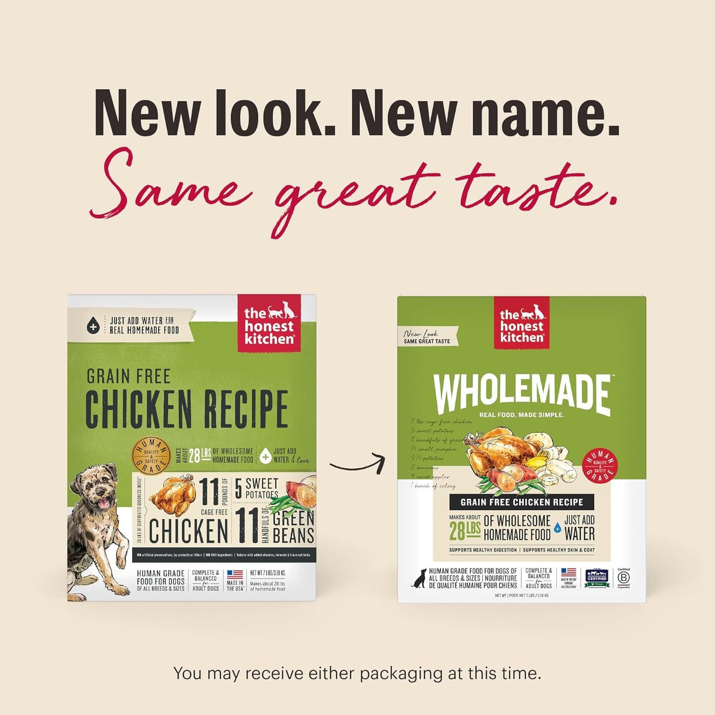 The Honest Kitchen Wholemade™ Dehydrated Grain Free Chicken Dog Food, 4 lb Box