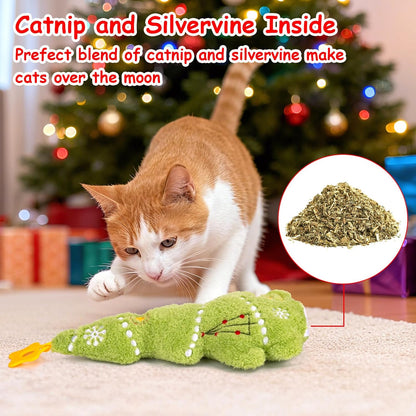 Retro Shaw Christmas Cat Toys, Kitty Xmas Catnip Toys 6pcs