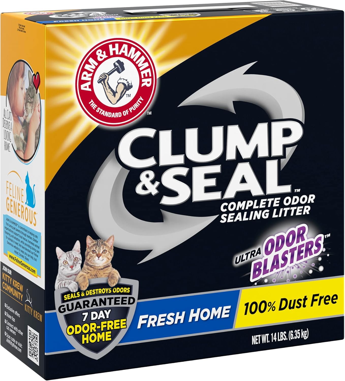 ARM & HAMMER Clump & Seal Cat Litter, Fresh Scent 14lb