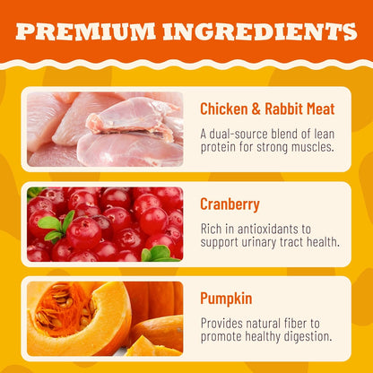 13.05 oz Urinary Tract Cat Treats - Cranberry Cat Treats for UTI, Kidney Support, Bladder Control - Chicken & Cranberry Flavor, Crunchy Snacks for Kittens