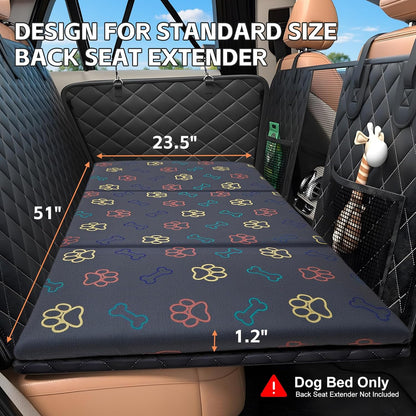 Anti-Scratch&Chewers Dog Car Seat Protector with Soft&Durable Vegan Tech Fabic, Waterproof Pet Bed or Back Seat Cover for Dogs, Easy Wipe-Clean and Versatile for Travel,Home,Outdoor (Gray,51‘’×24‘’)