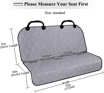 VIVAGLORY Dog Seat Belt + Dog Seat Cover, Chew Proof Waterproof Multi-Functional, Backseat Cover for Car