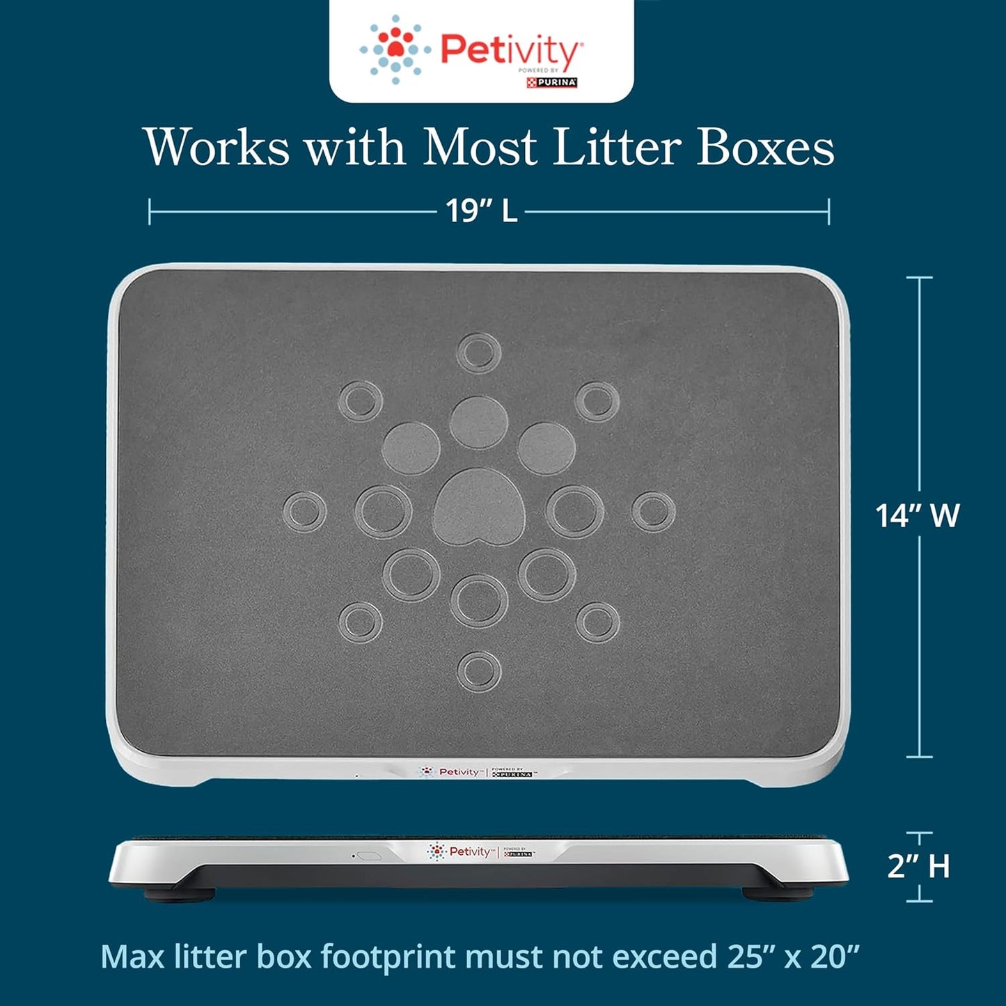 Purina Petivity Smart Litter Box Monitor Cat Weight Scale & Health Tracker - Monitor Litter Habits, Track Weight Accurately, AI Alerts & Monthly Reports, Phone App, Works for Multiple Cats