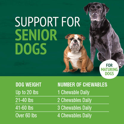 PetNC Natural Care Senior Multi Chewables for Dogs, 60 Count (Pack of 2)