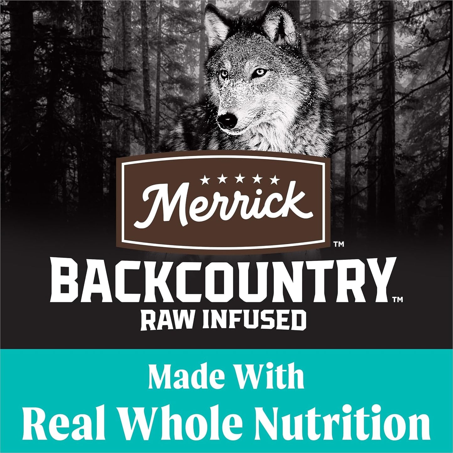Merrick Backcountry Grain Free Dry Adult Dog Food, Kibble With Freeze Dried Raw Pieces, Game Bird Recipe - 4.0 lb. Bag