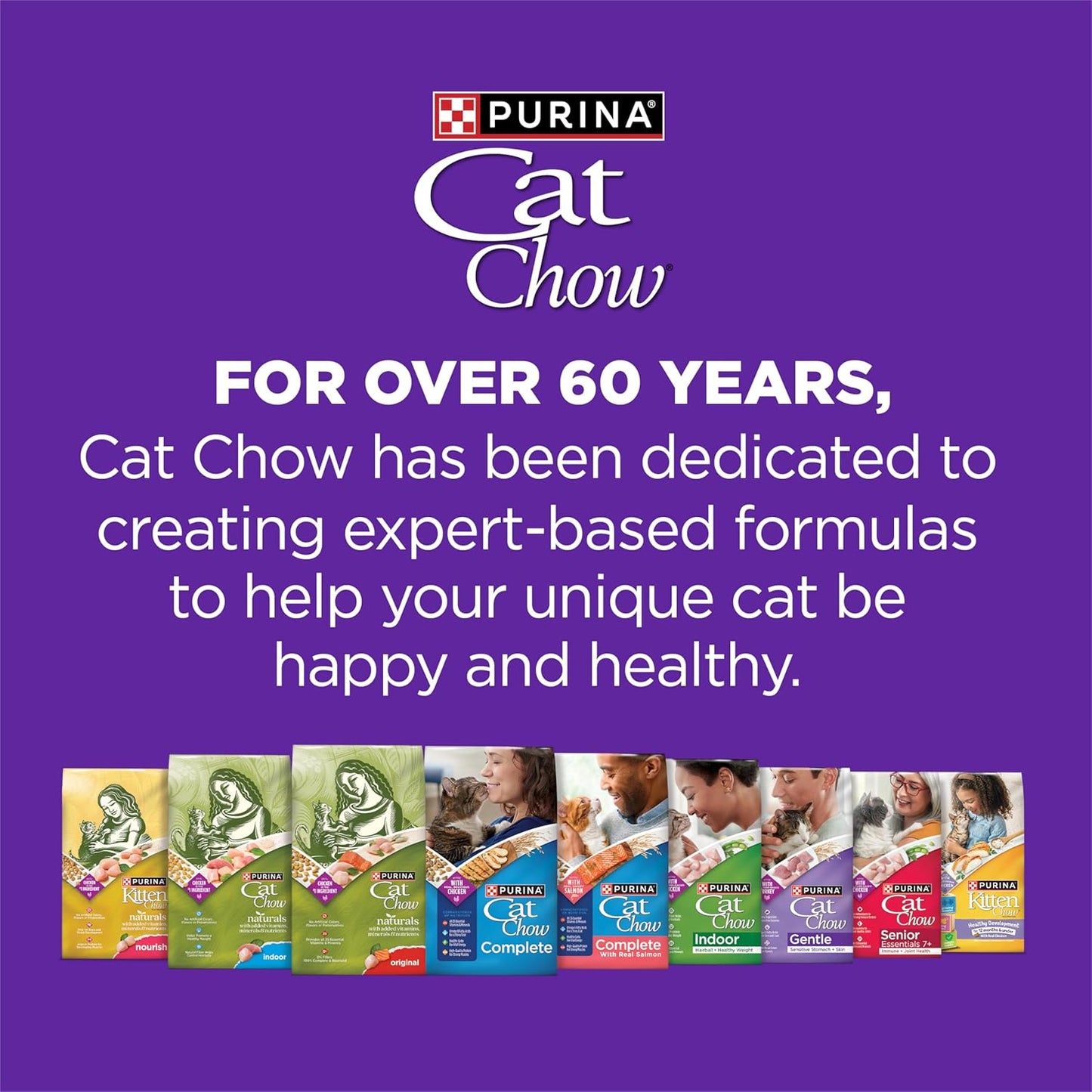 Purina Cat Chow Gentle Sensitive Stomach and Skin Dry Cat Food with Turkey - (Pack of 4) 3.15 lb. Bags