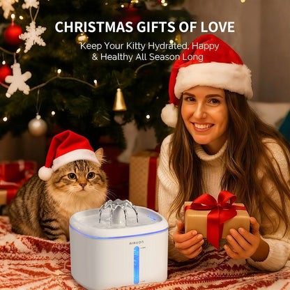 Cat Water Fountain,84oz/2.5L Pet Cat Fountain – Ultra Quiet Upgraded Automatic Pet Water Dispenser with 3 Replaceable Filters, Indoor Cat & Dog Drinking Bowl (W01Pro)
