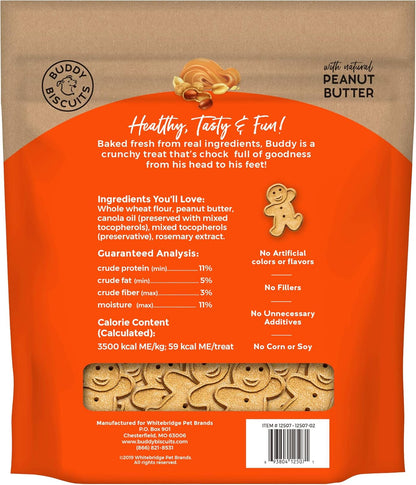 Buddy Biscuit 3.5 lbs. Bag of Crunchy Dog Treats Made with Natural Peanut Butter