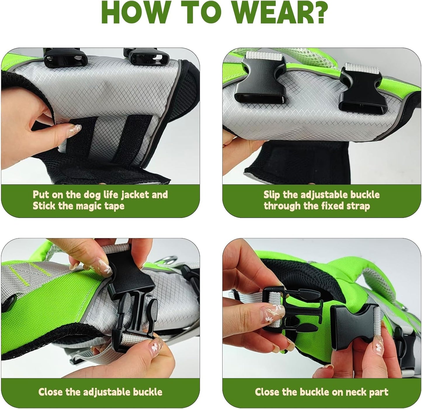 Dog Life Jacket with Reflective Stripes, Adjustable Pet Life Vest M for Swimming, Dog Life Jacket, Doggy Life Jackets, High Buoyancy &Visibility for Most Dogs