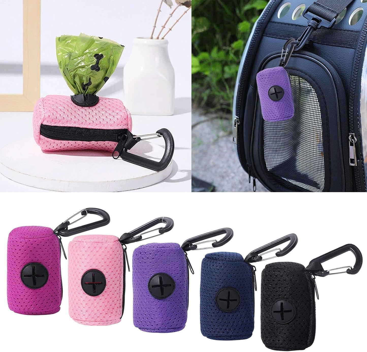 PANGBOER Dog Poop Pickup Bag Dispenser Convenient Pet Waste Bag Dispenser for Dog Pooper Pet Outdoor Walking Poop Bag Holder