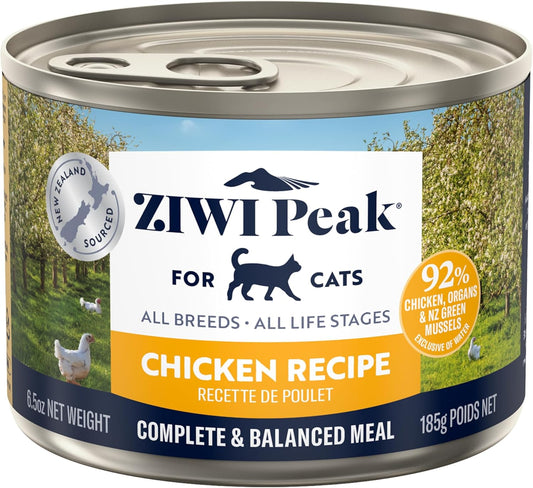 ZIWI Peak Wet Cat Food – All Natural, High Protein, Grain Free, Limited Ingredient, with Superfoods (Chicken, Case of 12, 6.5oz Cans)