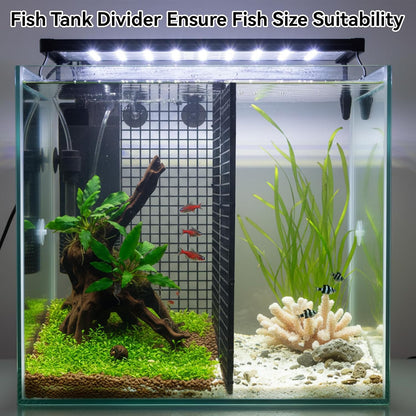 16 Pieces 5.9x11.8in (15X30cm) Aquarium Grid Plastic, Aquarium Fish Tank Divider Egg Crate Aquarium Black Filter Bottom Tray for DIY and Protection Aquascaping