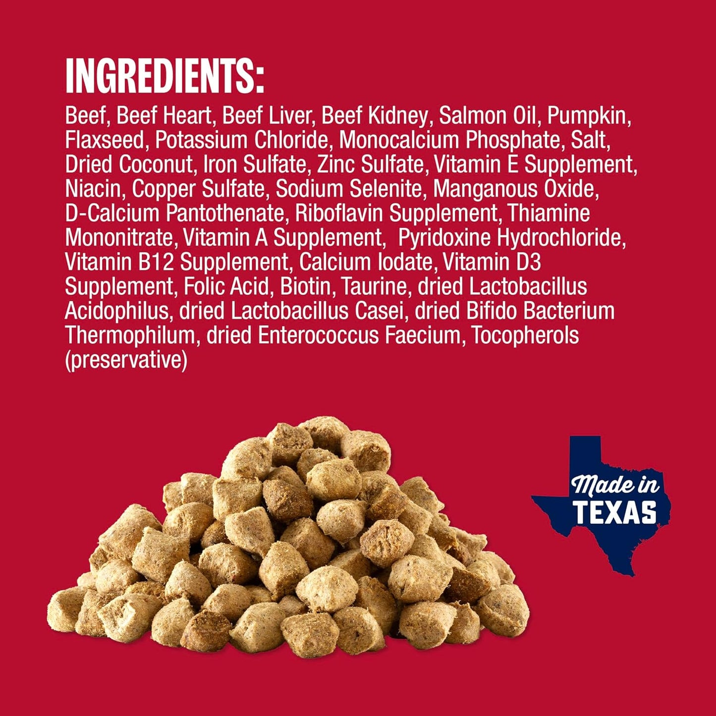 Muenster Freeze Dried Beef Bites - Complete Dog Food, Treat, Mixer or Topper (20oz) - Grain-Free