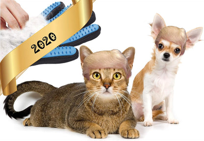 Angeles 8 Upgrade Version Pet Hair Removal Grooming Glove - Dog & Cat Brush Glove for Shedding - Pet Hair Remover Mitt - Dog & Cat with Long & Short Hair (Right Hand only)