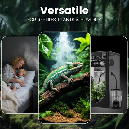 1 Gallon Reptile Humidifier Fogger for Terrariums, Adjustable Fog Volume, Ideal for Bearded Dragons, Lizards, Geckos, Snakes, Tortoises, Amphibians Humidity Increasing