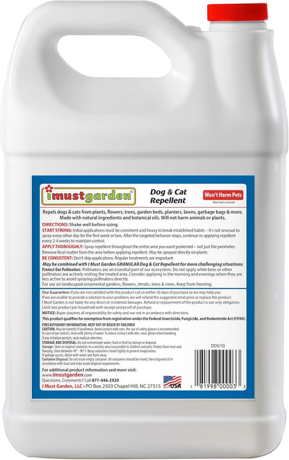 IMUSTGARDEN Dog and Cat Repellent: All Natural Spray to Stop Chewing and Repel from Yards, Plants, and Gardens – 1 Gallon Ready-to-Use