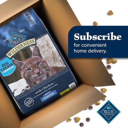 Blue Buffalo Wilderness High Protein, Natural Adult Indoor Dry Cat Food, Chicken 15-lb