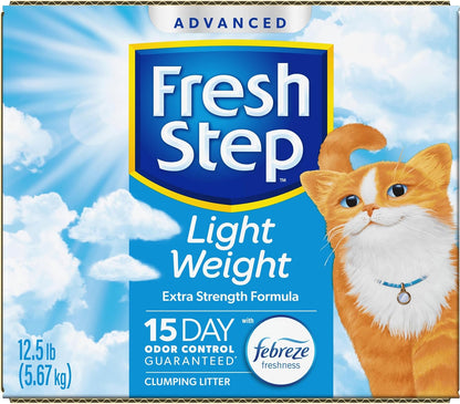 Fresh Step Light Weight Advanced Extreme Cat Litter with Febreze Freshness, Extra Strength Formula Clumping Litter, 25 lbs. (2 x 12.5 lb. Box)