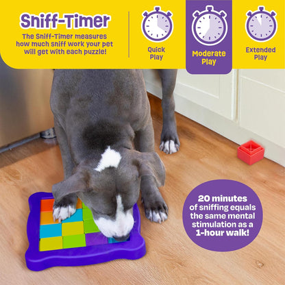 Brightkins Pup Pixel Treat Puzzle, Outdoor Puzzle Board, Enrichment Interactive Dog Toys, Dog Birthday, Slow Feeder Bowls, Puppy Teething and Chewing, Stimulating Automatic Feeder