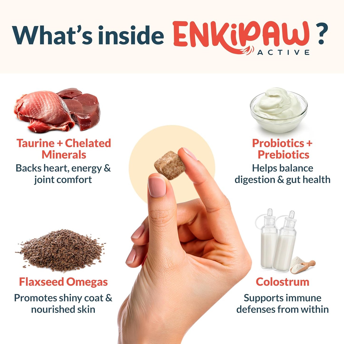 9-in-1 Senior Dog Supplement Multivitamin - Soft Dog Chews Treats for Joints, Energy, Digestion, Immunity | Probiotics, Colostrum, Omegas, Taurine – Duck Flavor - 120 Chewables