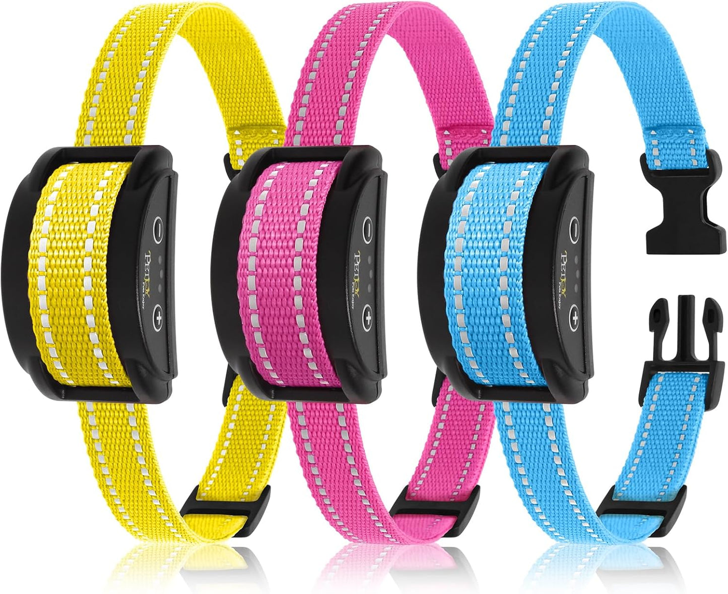 PetJoy Dog Bark Collar, Automatic Barking Collars, Bark Shock Collar with 5 Adjustable Levels of Sensitivity, Barking Training Collar IPX7 Waterproof, Bark Collar 3 Packs