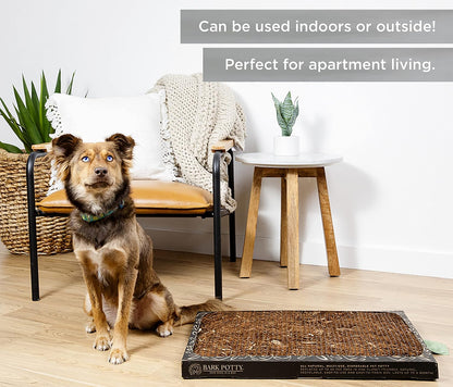 Bark Potty Standard Dog Potty Training Box - Disposable, Long-Lasting Pee Pad Litter Replacement - Leak Resistant, Multi-Use, Odor Neutralizing, Indoor/Outdoor Toilet Tray