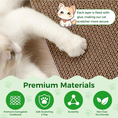 Round Cat Scratcher Refill, 10" Diameter Cat Scratching Board for Indoor Cats, Cardboard Cat Scratcher Pads，Double-Sided (1 PCS)
