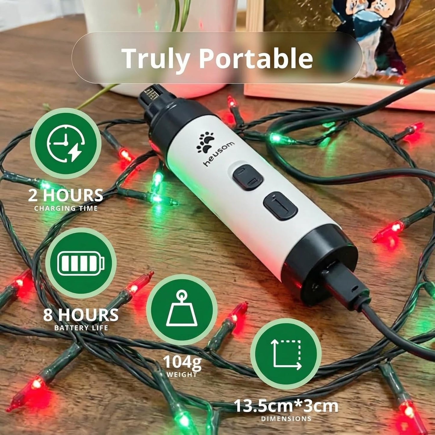 Silent Groom Pro Pet Nail Grinder | Whisper Quiet Claw Trimmer for Dogs, Cats and Other Animals | Safe & Stress Free Nail Grooming, Ideal for Sensitive Dogs of All Breeds & Sizes