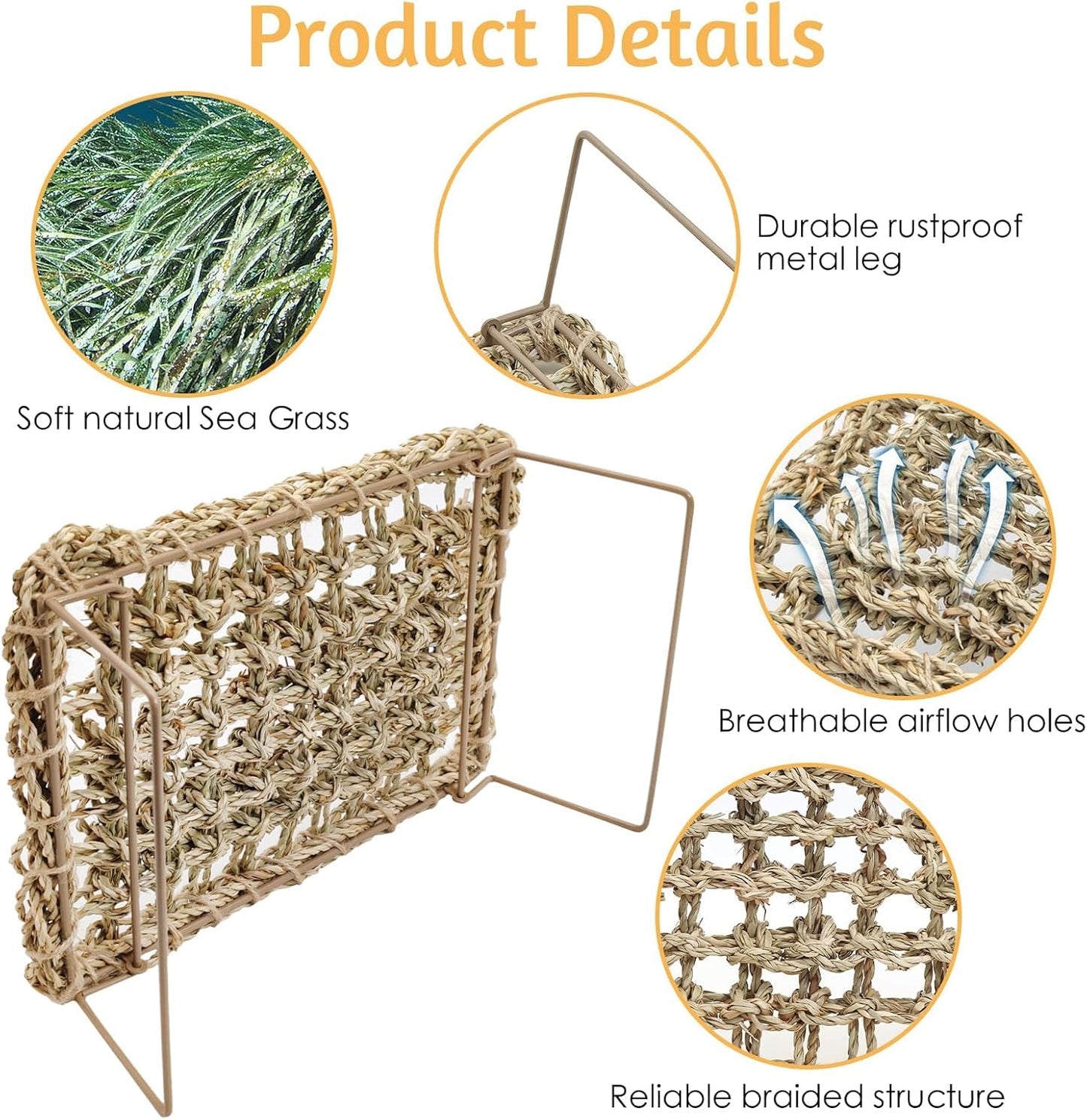 BNOSDM Reptile Cork Bark Substrate and Sea Grass Bed Mat for Lizard, Gecko