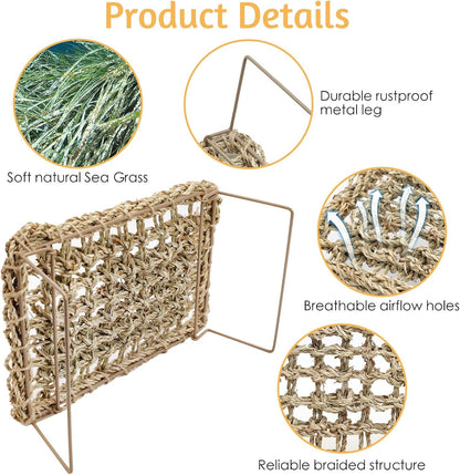 BNOSDM Reptile Cork Bark Substrate and Sea Grass Bed Mat for Lizard, Gecko