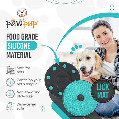 Lick Mat for Dogs - 8.2" Extra Large Dog Licking Mat, Slow Feeder for Anxiety Relief, Non-Slip, Crate Friendly, Easy to Clean, Perfect for Peanut Butter, Yogurt & Pumpkin Puree (Sea Green)